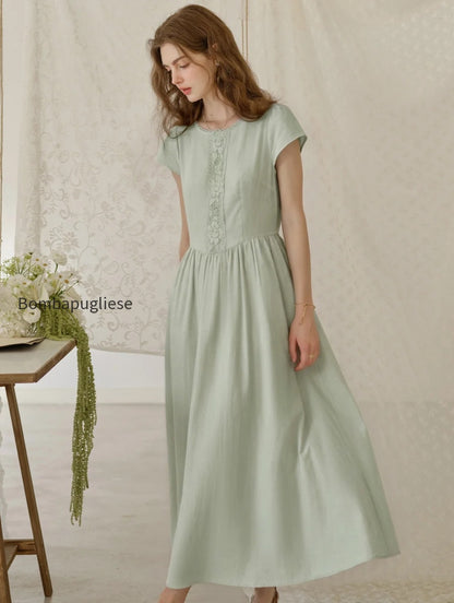 malia-round-neck-lace-embroidered-100-cotton-dress-green