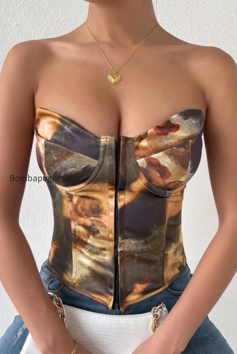 sexy-color-block-backless-lace-up-boned-corset-blouse