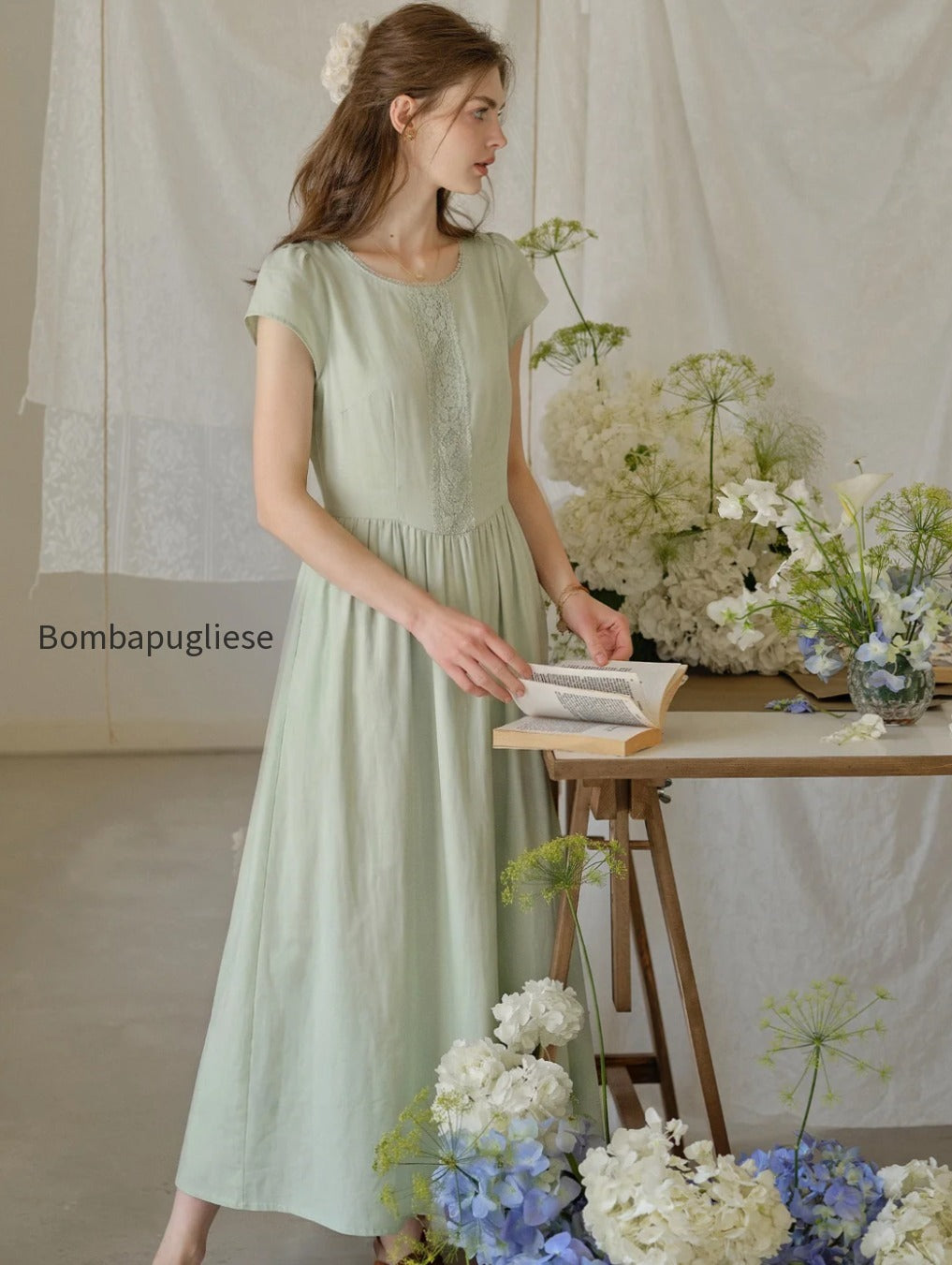 malia-round-neck-lace-embroidered-100-cotton-dress-green