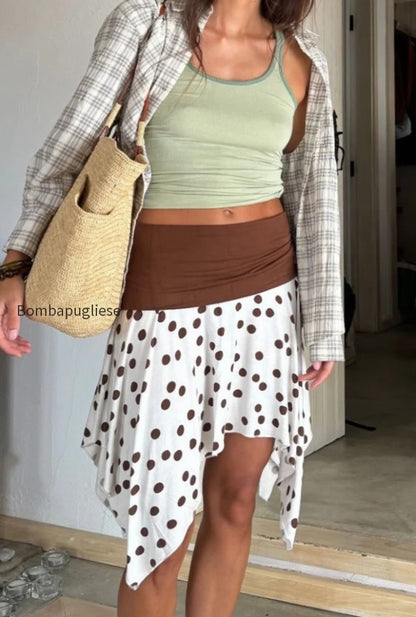 polka-dot-color-block-sexy-slim-asymmetrical-mini-skirt