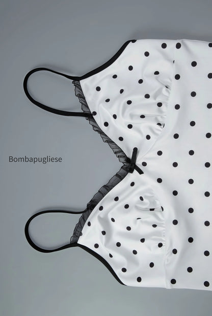 sexy-polka-dot-cami-fitted-skirt-set