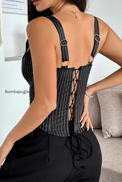 striped-color-block-ruffle-trim-boned-cami-top