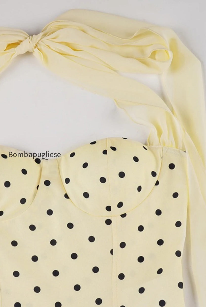 polka-dot-sash-halter-tulip-mini-dress