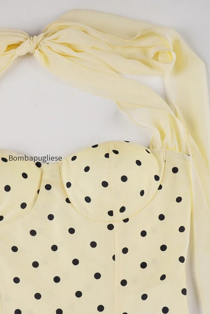 polka-dot-sash-halter-tulip-mini-dress
