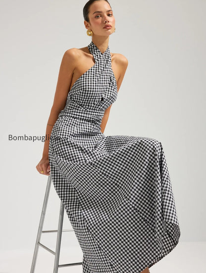 gingham-halter-cotton-maxi-dress