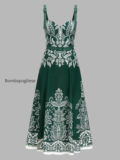baroque-floral-print-belted-cami-maxi-dress