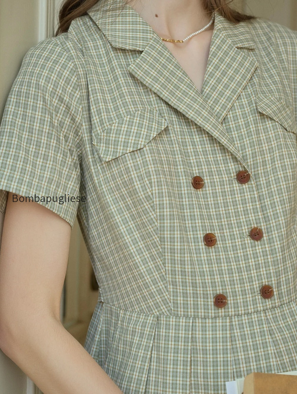 elena-v-neck-lapel-plaid-dress