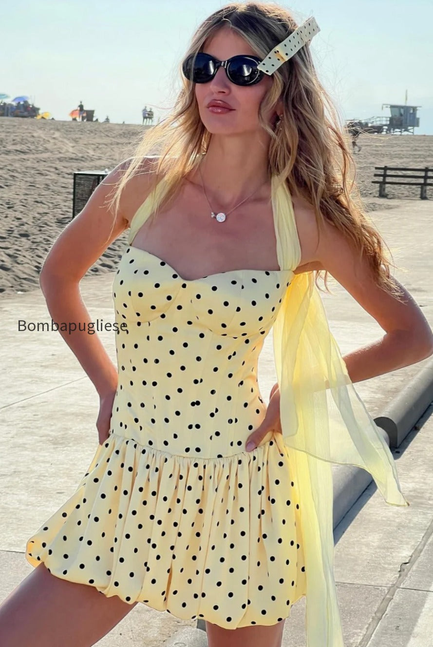 polka-dot-sash-halter-tulip-mini-dress