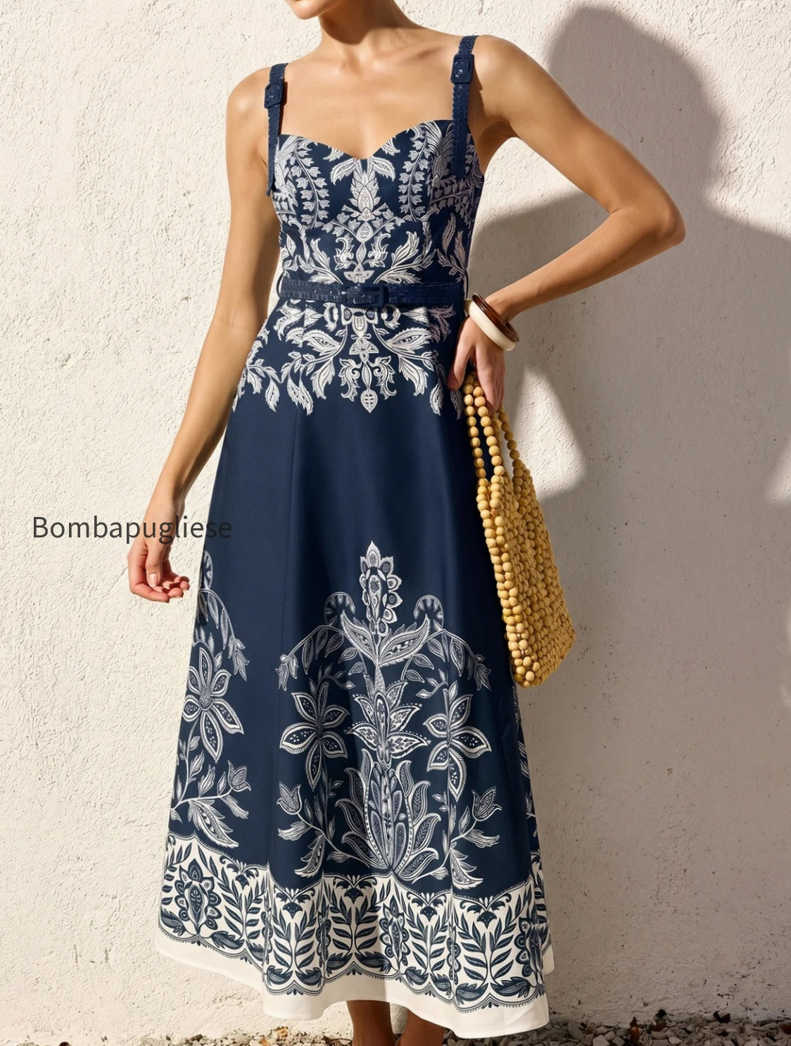 baroque-floral-print-belted-cami-maxi-dress