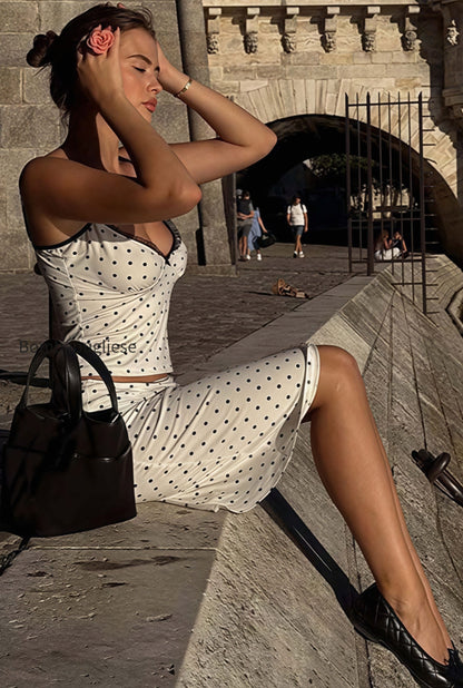 sexy-polka-dot-cami-fitted-skirt-set