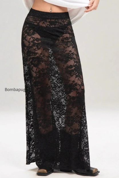 solid-color-lace-bodycon-high-waist-skirt