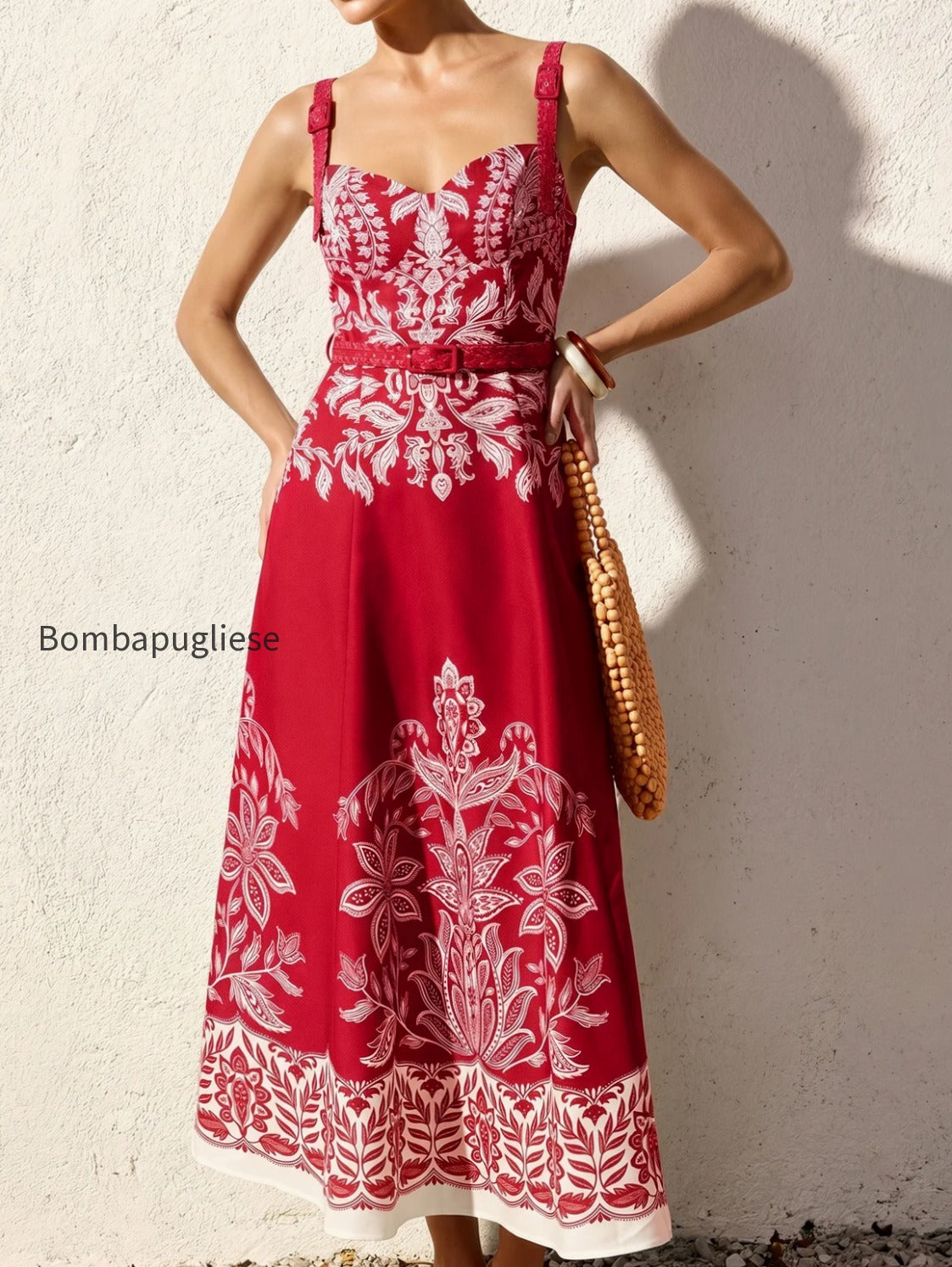 baroque-floral-print-belted-cami-maxi-dress