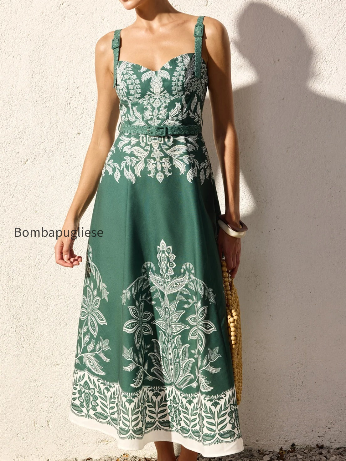 baroque-floral-print-belted-cami-maxi-dress