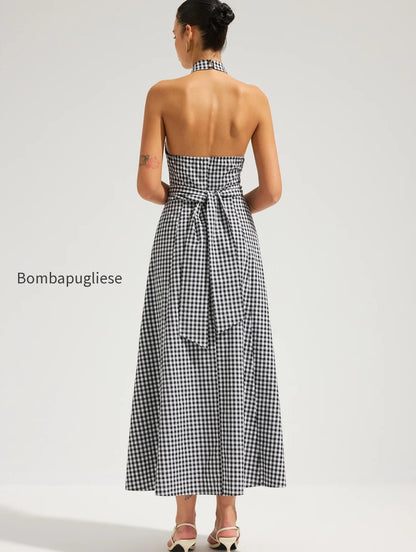 gingham-halter-cotton-maxi-dress