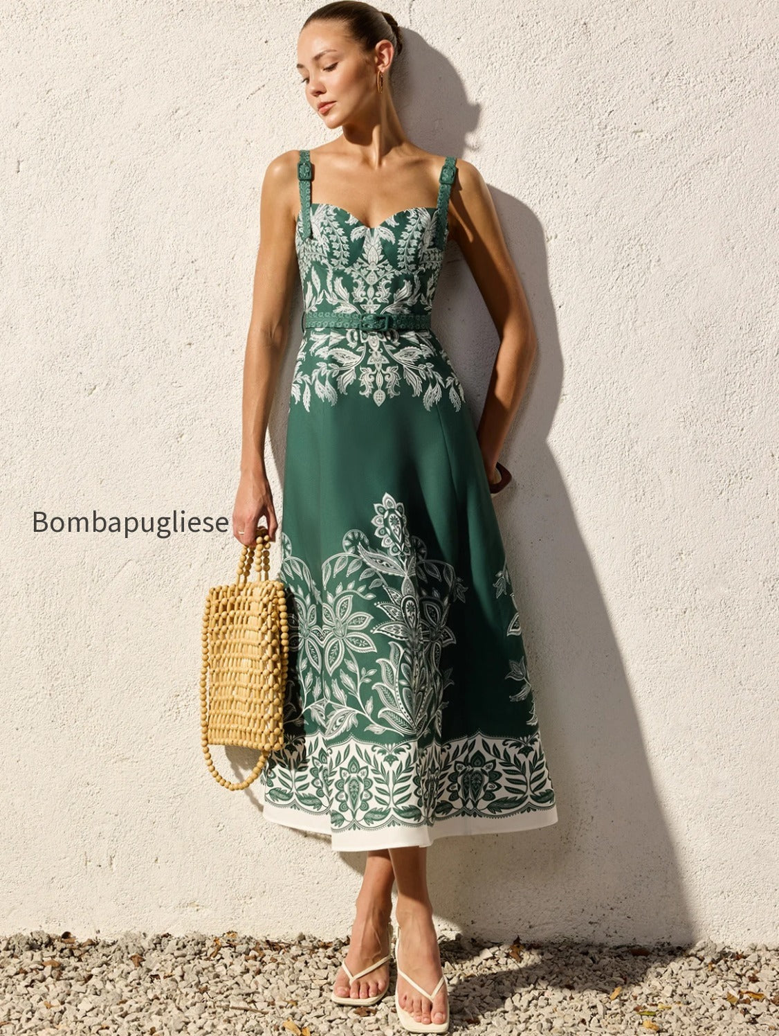 baroque-floral-print-belted-cami-maxi-dress