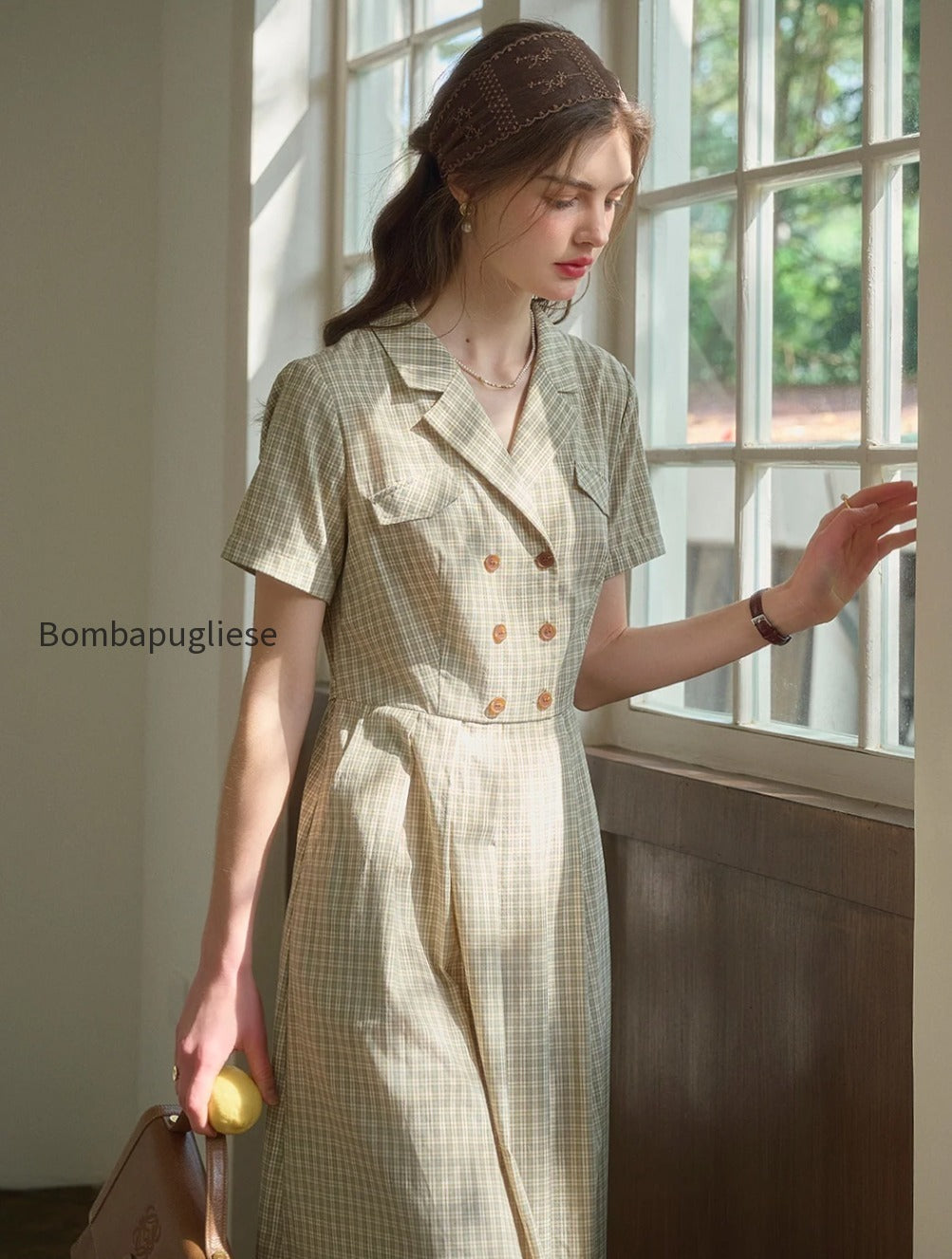 elena-v-neck-lapel-plaid-dress