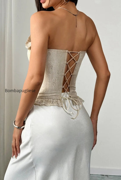 lace-ruffle-trim-boned-strapless-corset-sexy-blouse